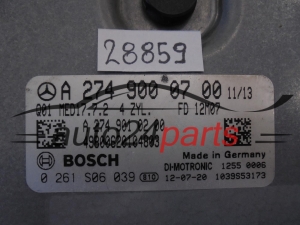 KOMPUTER STEROWNIK SILNIKA MERCEDES BENZ 0261S06039 A2749000700 MED17.7.2
