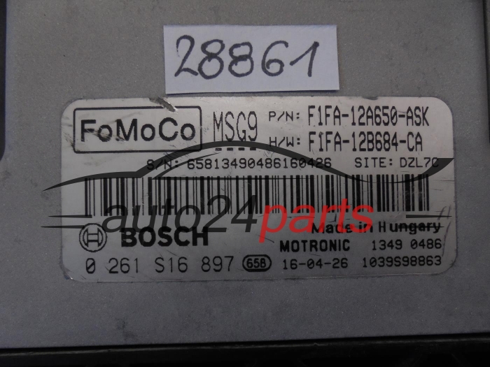 KOMPUTER STEROWNIK SILNIKA FORD 0261S16897 F1F1-12A650-ASK F1F112A650ASK
