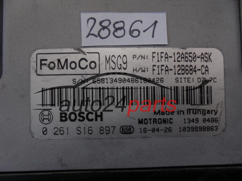 KOMPUTER STEROWNIK SILNIKA FORD 0261S16897 F1F1-12A650-ASK F1F112A650ASK