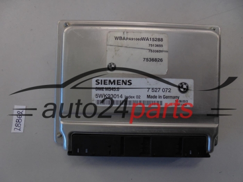 KOMPUTER STEROWNIK SILNIKA BMW E60 525i SIEMENS 5WK93014, 7 527 072, 7527072