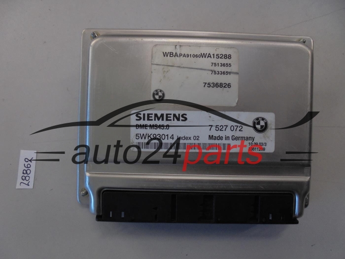 KOMPUTER STEROWNIK SILNIKA BMW E60 525i SIEMENS 5WK93014, 7 527 072, 7527072