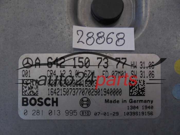 KOMPUTER STEROWNIK SILNIKA MERCEDES BENZ 0281013995 A6421507377 CR4.12