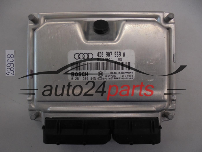 KOMPUTER STEROWNIK SILNIKA AUDI 4.2 BOSCH 0 261 206 845, 0261206845, 4D0 907 559 A, 4D0907559A , ME7 1.1