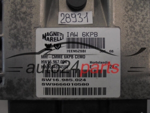 KOMPUTER STEROWNIK SILNIKA CITROEN IAW 6KPB, IAW6KPB 9666010580
