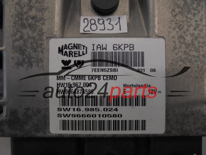 KOMPUTER STEROWNIK SILNIKA CITROEN IAW 6KPB, IAW6KPB 9666010580