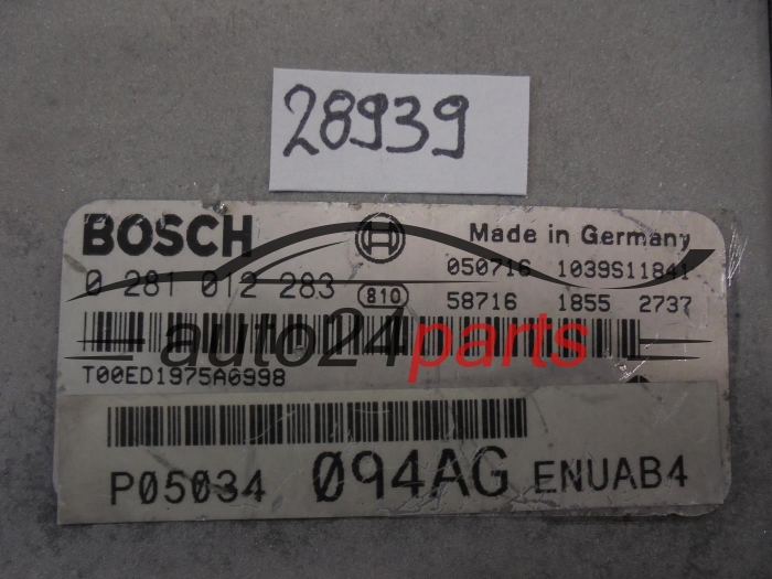 KOMPUTER STEROWNIK SILNIKA CHRYSLER PT CRUISER 2.2 CRD BOSCH 0 281 012 283, 0281012283, P05034094AG