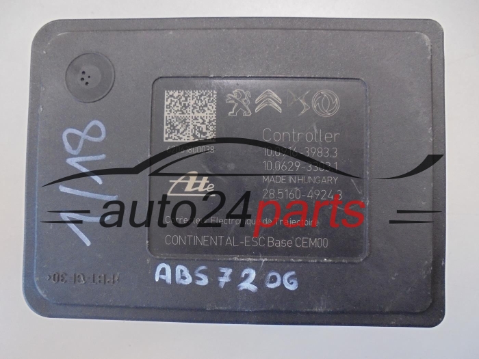 POMPA ABS I STEROWNIK PEUGEOT 9836177780 10.0916-3983.3 10091639833