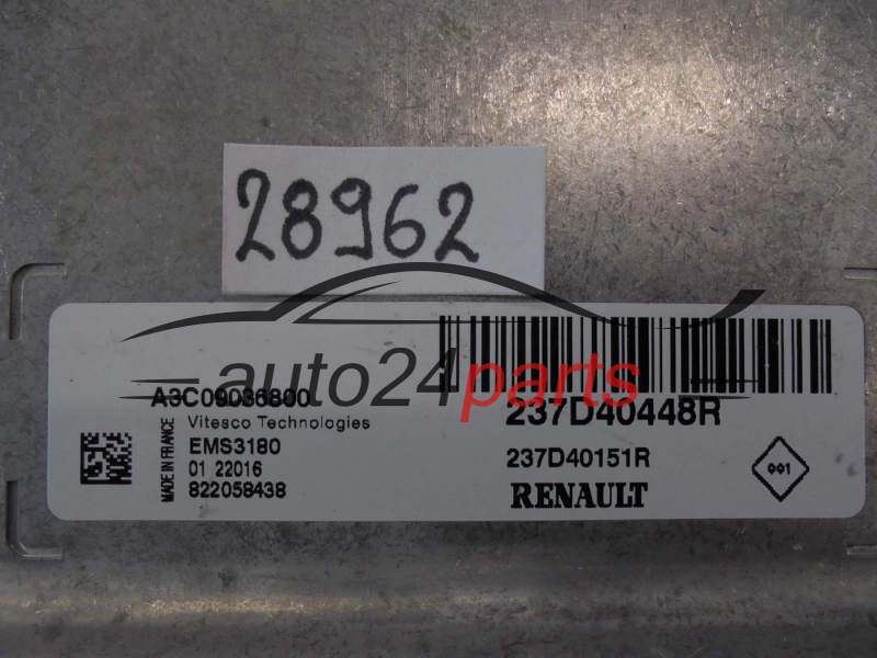 KOMPUTER STEROWNIK SILNIKA RENAULT 237D40448R A3C09036800