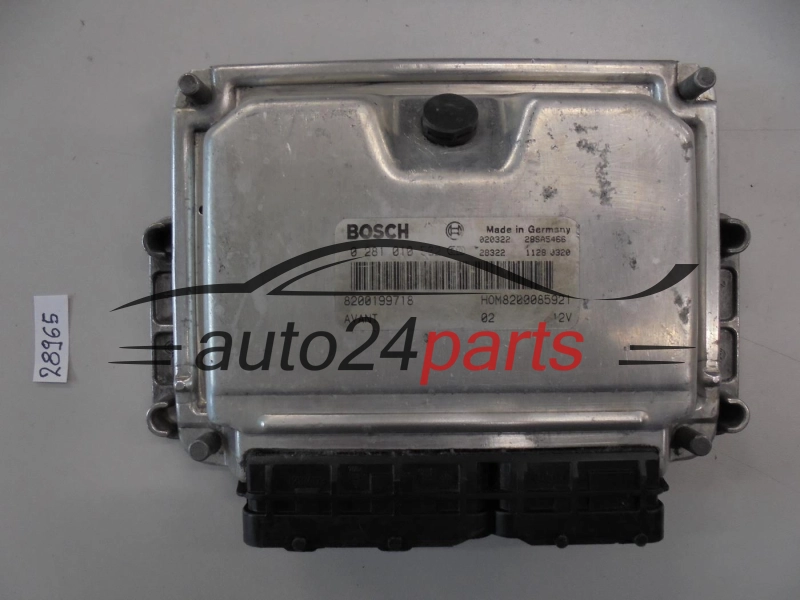 KOMPUTER STEROWNIK SILNIKA RENAULT MEGANE KANGOO 1.9 TDI BOSCH 0 281 010 502, 0281010502, HOM 8200085921, 8200199718