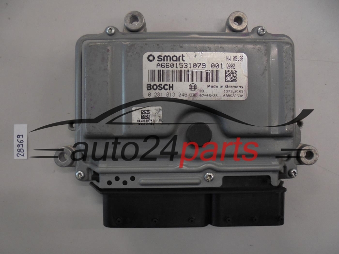 KOMPUTER STEROWNIK SILNIKA SMART 0.8 CDI, BOSCH 0 281 013 346, BOSCH 0281013346, A6601531079 001, A6601531079001