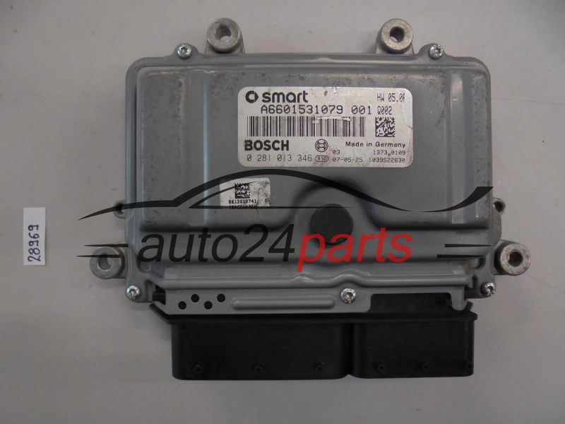 KOMPUTER STEROWNIK SILNIKA SMART 0.8 CDI, BOSCH 0 281 013 346, BOSCH 0281013346, A6601531079 001, A6601531079001