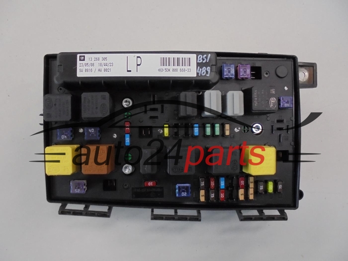 SKRZYNKA ELEKTRYCZNA PRZEKAŻNIKÓW I BEZPIECZNIKÓW MODUŁ NADWOZIA CENTRALKA KOMFORTU BSI OPEL ASTRA H ZAFIRA B GM 13 268 305 LP, 13268305 LP, 5DK008668-33, 5DK00866833