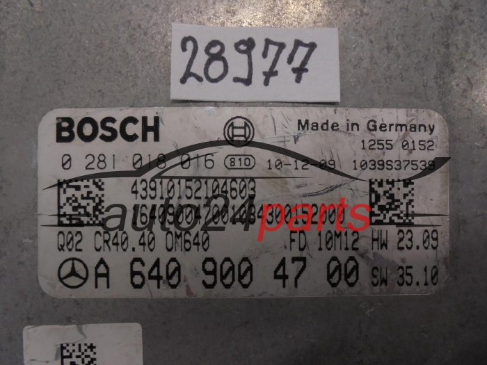 KOMPUTER STEROWNIK SILNIKA MERCEDES BENZ 0281018016 A6409004700 CR40.40