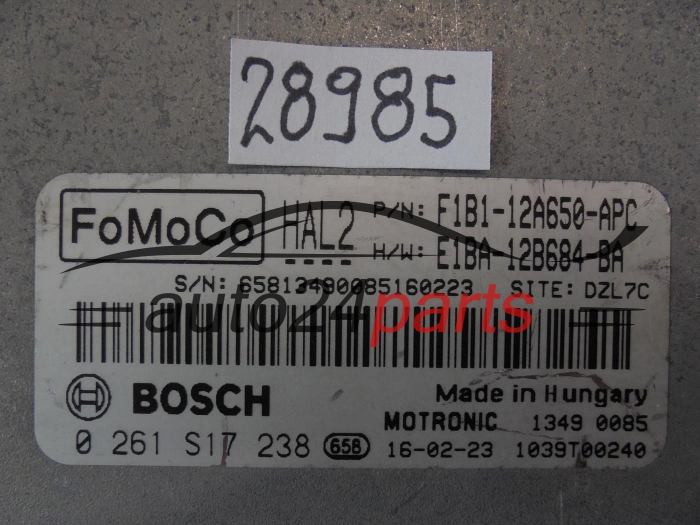 KOMPUTER STEROWNIK SILNIKA FORD 0261S17238 F1B1-12A650-APC F1B112A650APC