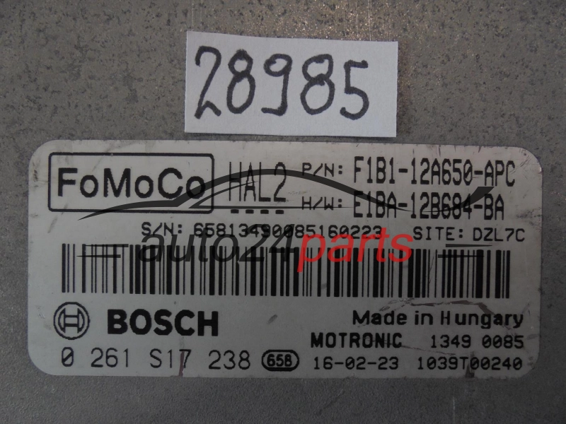 KOMPUTER STEROWNIK SILNIKA FORD 0261S17238 F1B1-12A650-APC F1B112A650APC