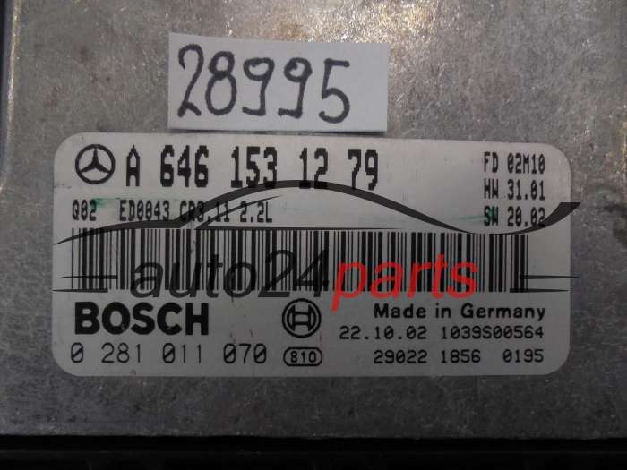 KOMPUTER STEROWNIK SILNIKA MERCEDES BENZ 0281011070 A6461531279 CR3.11