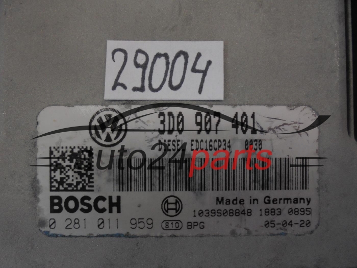 KOMPUTER STEROWNIK SILNIKA VOLKSWAGEN 0281011959 3D0907401