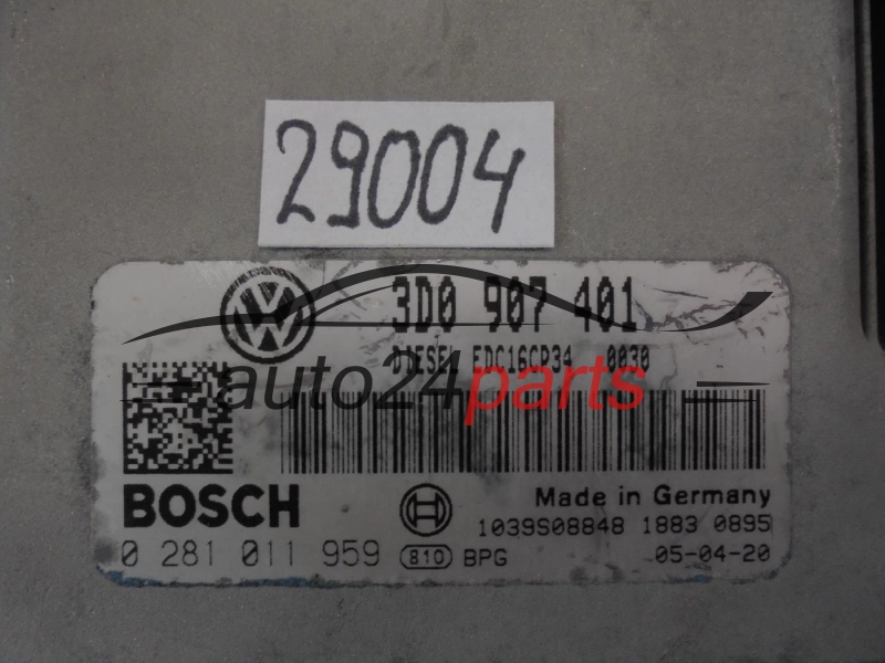 KOMPUTER STEROWNIK SILNIKA VOLKSWAGEN 0281011959 3D0907401