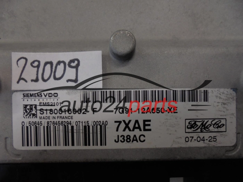 KOMPUTER STEROWNIK SILNIKA FORD 7G91-12A650-XE 7G9112A650XE S180016002F