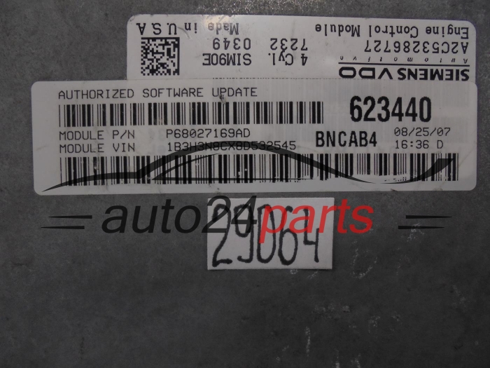 KOMPUTER STEROWNIK SILNIKA JEEP P68027169AD A2C53286727 623440
