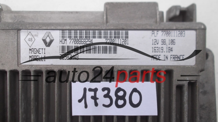 KOMPUTER STEROWNIK SILNIKA RENAULT CLIO 1.2 7700111201, HOM7700868294, HOM 7700868294, PLF 7700111203