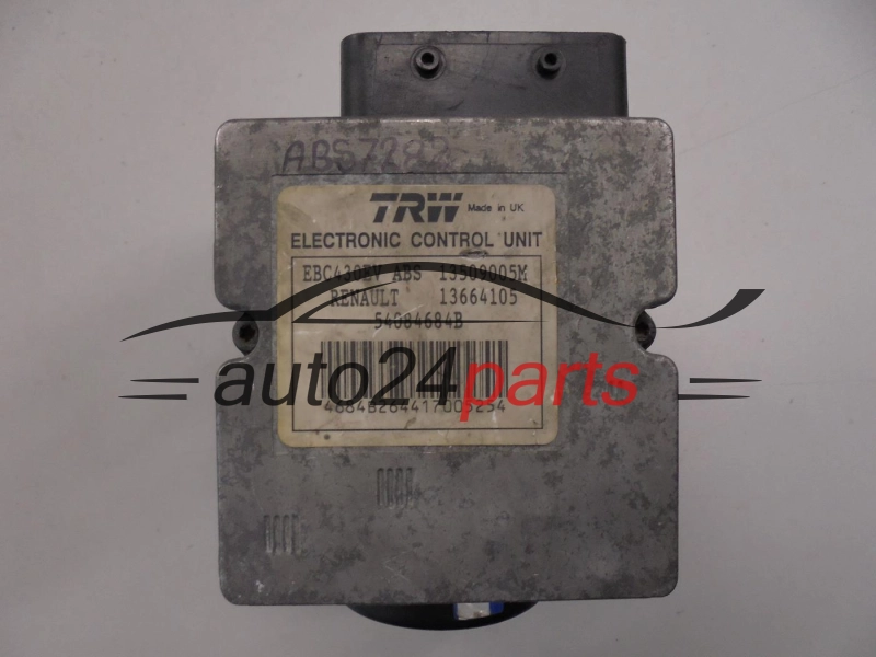 ABS POMPA I STEROWNIK RENAULT TRAFIC PRIMASTAR VIVARO 8200343525 GM 93852852, TRW 13664105, 13509005M, 54084684B -