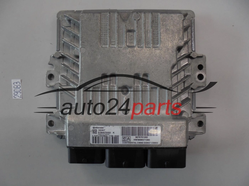 KOMPUTER STEROWNIK SILNIKA PEUGEOT S180075002 K, S180075002K, 9676761080, HW9666571380, SID807