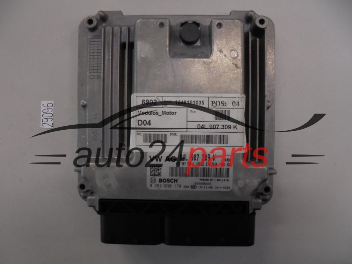 KOMPUTER STEROWNIK SILNIKA VW VOLKSWAGEN CADDY 2.0 TDI BOSCH 0 281 030 170, 0281030170, 04L 907 309 K, 04L907309K, EDC17C64