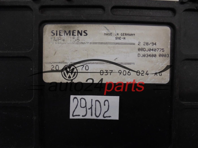 KOMPUTER STEROWNIK SILNIKA VW VOLKSWAGEN SEAT GOLF 2.0 SIEMENS 5WP4 158, 5WP4158, 037 906 024 AG, 037906024AG