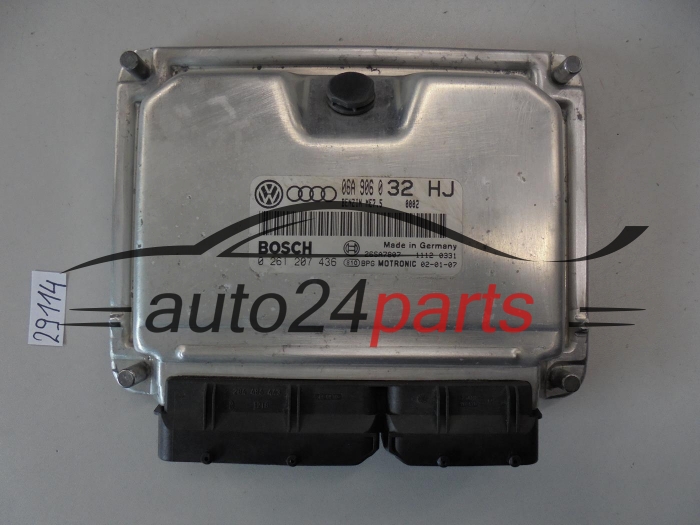 KOMPUTER STEROWNIK SILNIKA AUDI SEAT SKODA VOLKSWAGEN 1.8 T BOSCH 0 261 207 436, 0261207436, 06A 906 032 HJ, 06A906032HJ