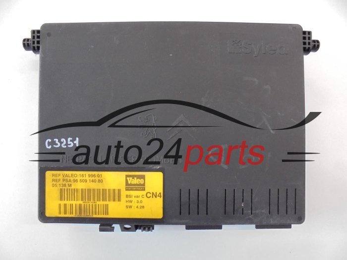CENTRALKA MODUL BSI CITROEN PEUGEOT VALEO 161 996 01, 16199601, 96 509 140 80, 9650914080, CN4