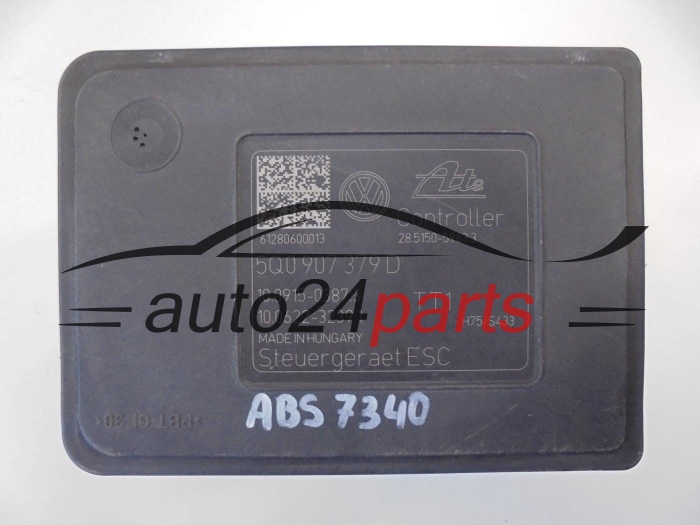 Pompe ABS et calculateur  AUDI A3 VW 2.0 TDI 5Q0 614 517 C, 5Q0614517C, ATE 10.0220-0207.4, 10022002074, 5Q0 907 379 D, 5Q0907379D, 10091503873, 10062232391