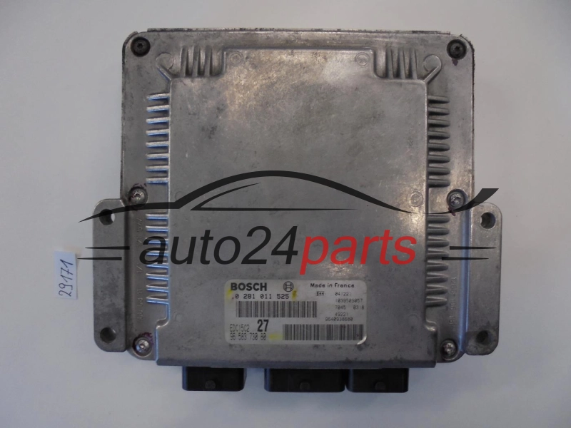 KOMPUTER STEROWNIK SILNIKA PEUGEOT 206 2.0 HDI BOSCH 0 281 011 525, 0281011525, 96 583 730 80, 9658373080