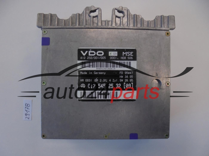 KOMPUTER STEROWNIK SILNIKA MERCEDES W210 E230 VDO 412.232/001/005, 412232001005, 017 545 25 32 (09), 0175452532, A0175452532