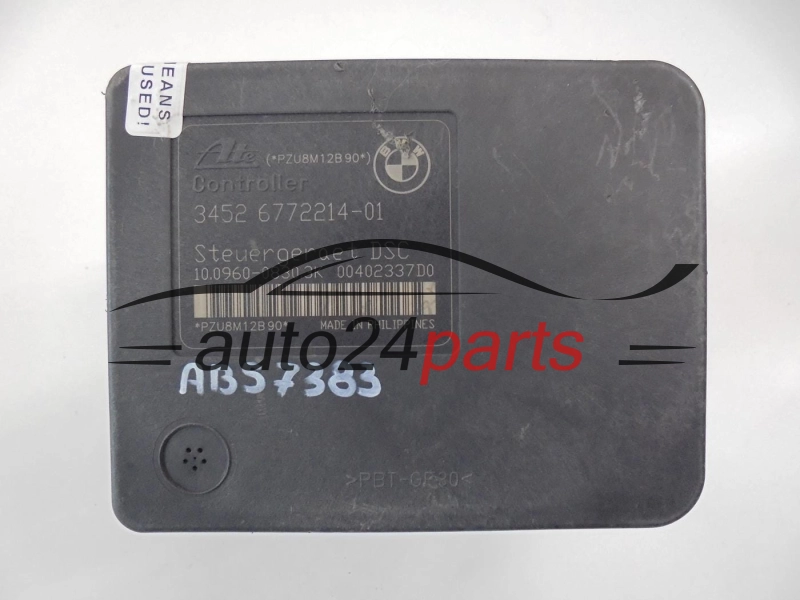ABS POMPA I STEROWNIK BMW 3451-6772213-01, 3451677221301, ATE 10.0206-0250.4, 10020602504, 3452 6772214-01, 3452677221401, 10.0960-0830.3, 10096008303