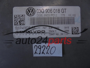 KOMPUTER STEROWNIK SILNIKA SEAT ALTEA SIEMENS 5WP45636 AA, 03G 906 018 GT, 03G906018GT