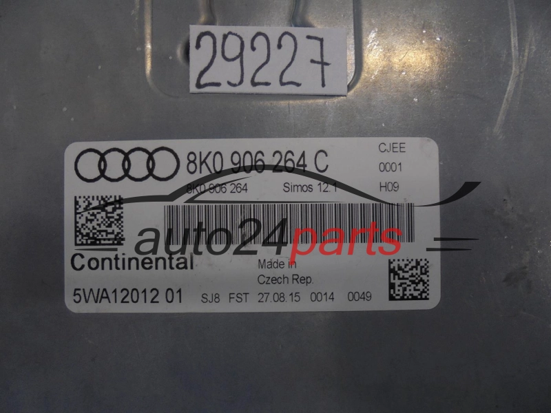 KOMPUTER STEROWNIK SILNIKA AUDI VOLKSWAGEN 8K0906264C 5WA12012 01 SIMOS12.1