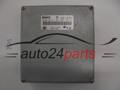 KOMPUTER STEROWNIK SILNIKA NISSAN MICRA 1.3 BOSCH 0 261 204 247, 0261204247, 23710-74B62, 2371074B62, 74B62-24800, 74B6224800 YX