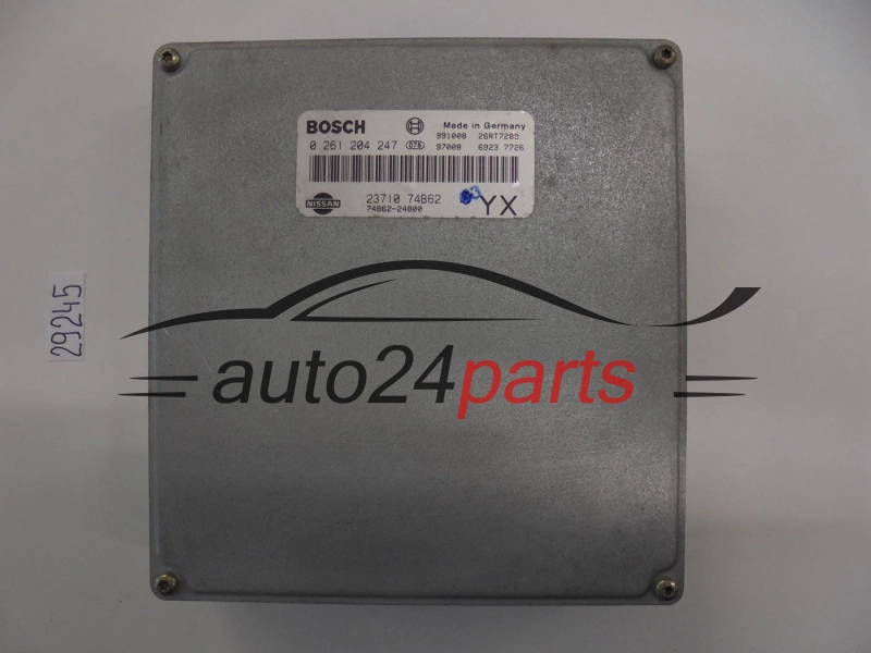 KOMPUTER STEROWNIK SILNIKA NISSAN MICRA 1.3 BOSCH 0 261 204 247, 0261204247, 23710-74B62, 2371074B62, 74B62-24800, 74B6224800 YX