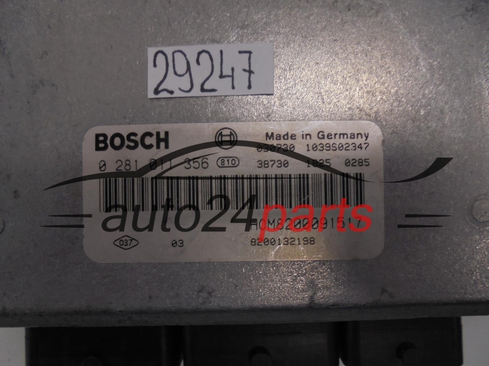KOMPUTER STEROWNIK SILNIKA RENAULT MASTER 2.5 DCI BOSCH 0 281 011 356, 0281011356, HOM 8200091517, 8200132198