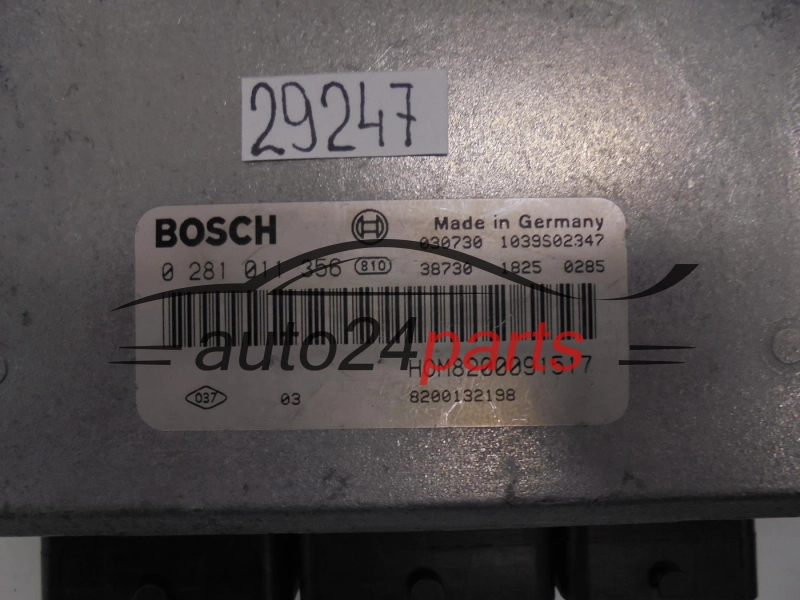 KOMPUTER STEROWNIK SILNIKA RENAULT MASTER 2.5 DCI BOSCH 0 281 011 356, 0281011356, HOM 8200091517, 8200132198