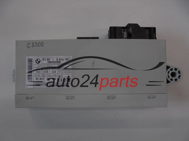 STEROWNIK CENTRALKA CAS 2 BMW 61356943791, 61.35-6 9 943 791, 61.35 - 6 943 791, SIEMENS VDO 5WK4 9412OBF, 5WK49412OBF