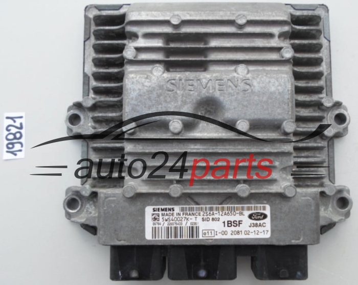 KOMPUTER STEROWNIK SILNIKA FORD FIESTA 1.4 TDCI SIEMENS 5WS40027K- T,  2S6A-12A650-BL