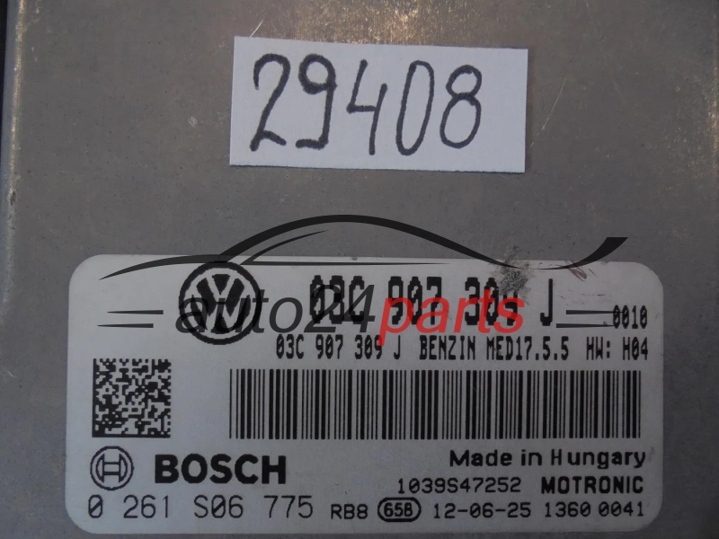 KOMPUTER STEROWNIK SILNIKA VOLKSWAGEN 0261S06775 03C907309J MED17.5.5