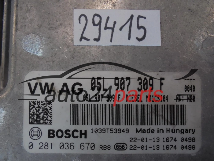 Centralita de motor VOLKSWAGEN 0281036670 05L907309F