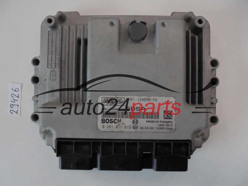 KOMPUTER STEROWNIK SILNIKA FORD FIESTA FUSION 1.6 TDI BOSCH 0 281 011 612, 0281011612, FoMoCo 6S61-12A650-VA, 6S6112A650VA, 5DSA