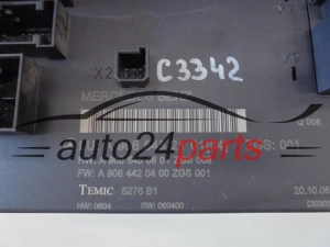 CENTRALKA MODUL STEROWNIK KOMFORTU MERCEDES W906 SPRINTER A9065452101, 9065452101, A 906 545 21 01 (04), HW A9065450601, 9065450601, A 906 545 06 01 SW A9064420400, 9064420400, A 906 442 04 00 TEMIC5276B1