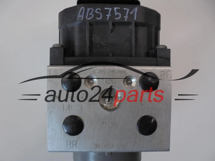 ABS POMPA I STEROWNIK DAEWOO MATIZ CHEVROLET BOSCH 0 265 216 989, 0265216989, 96 457 018, 96457018