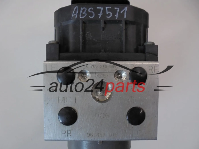 ABS POMPA I STEROWNIK DAEWOO MATIZ CHEVROLET BOSCH 0 265 216 989, 0265216989, 96 457 018, 96457018