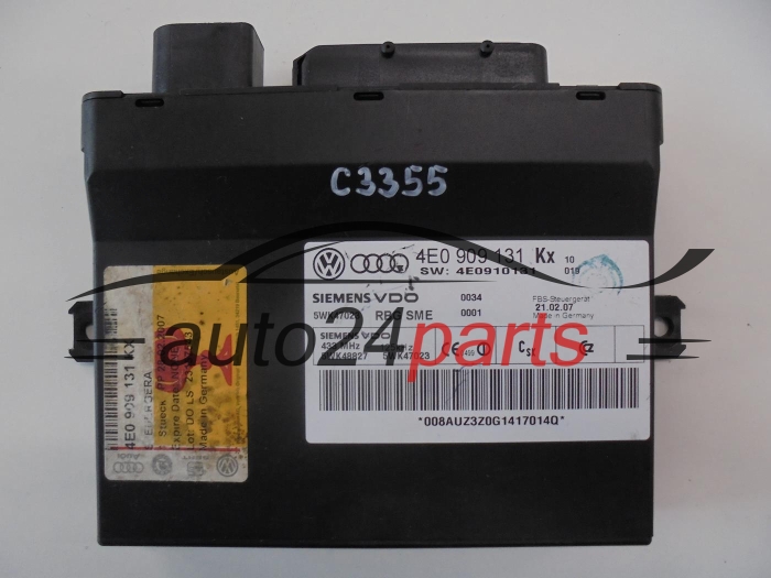 CENTRALKA MODUL KESSY AUDI 4E0909131, 5WK47023